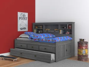4222 - Twin Bookcase Daybed Gray (Hardware Kit)
