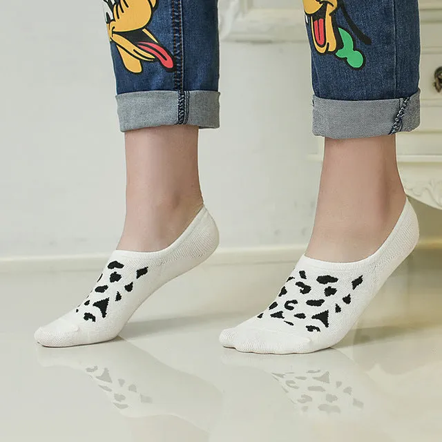 5 styles Invisible Socks Silica Gel Pure Cotton Woman Socks Female Cotton Low Cut Ankle Socks caji08