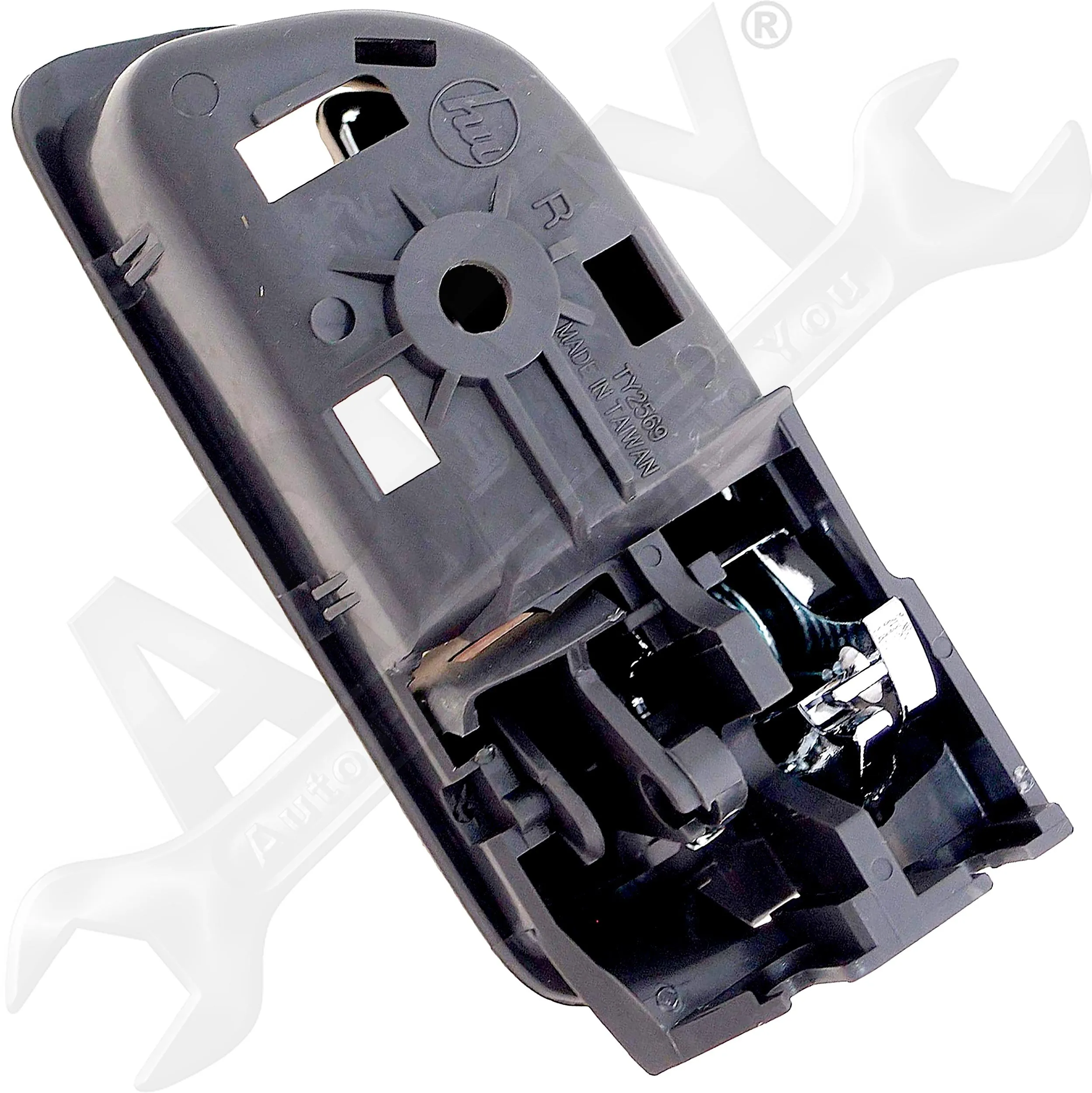 APDTY 135685 Interior Door Handle Front And Rear Right Chrome And Gray
