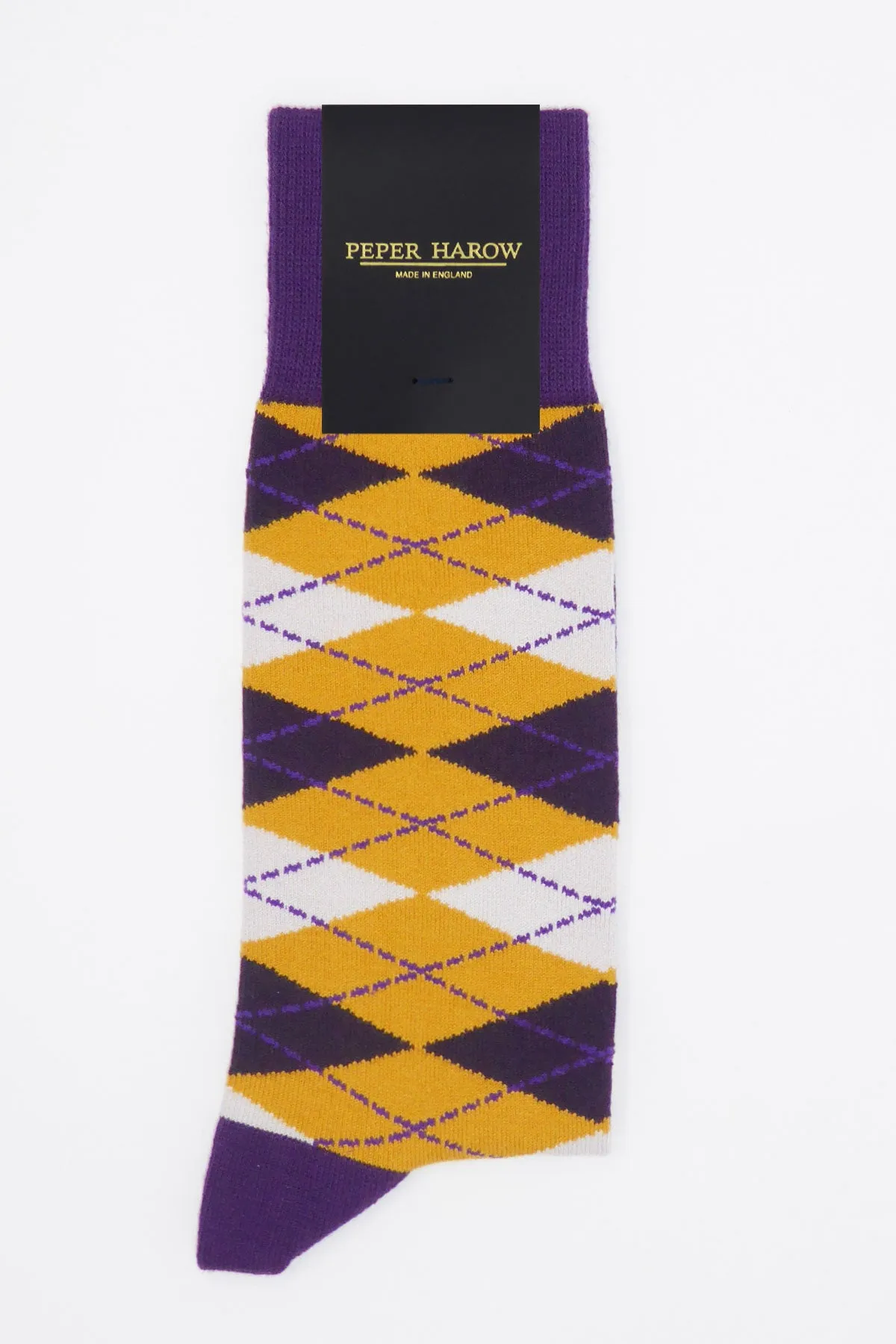 Argyle Men's Socks - Mustard