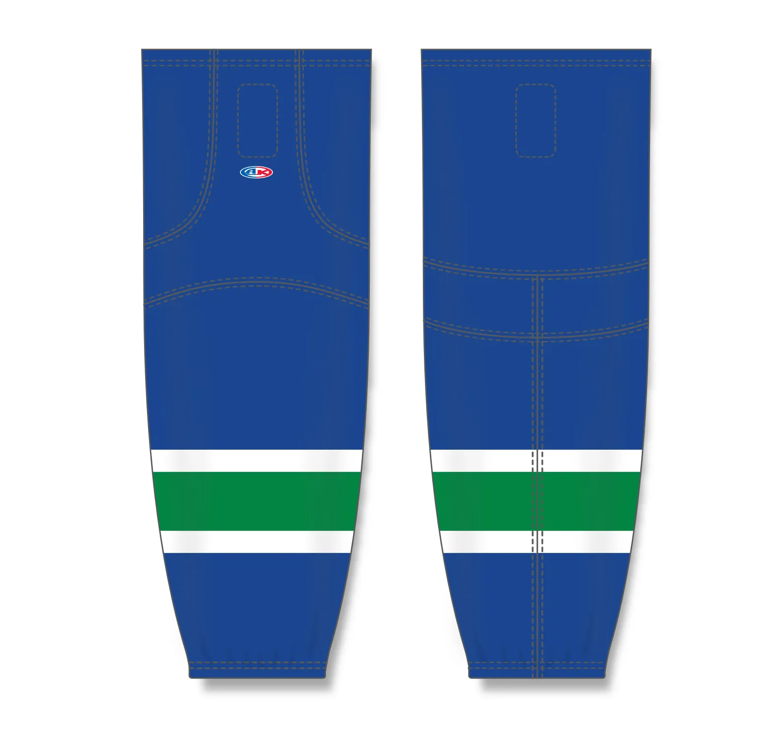 Athletic Knit (AK) HS2100-622 Swift Current Broncos Royal Blue Mesh Ice Hockey Socks