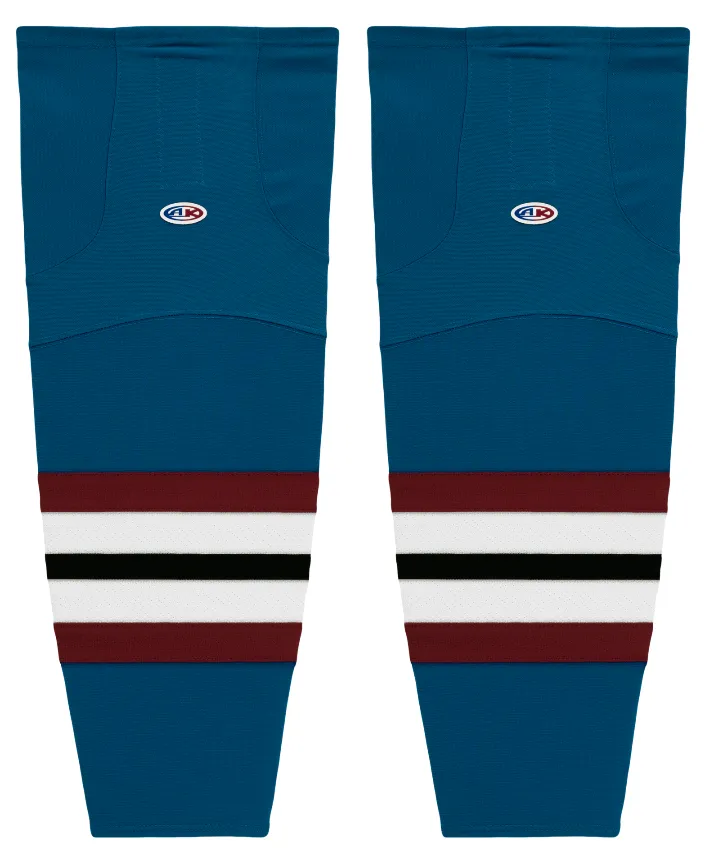 Athletic Knit (AK) HS2100-645 Colorado Avalanche Third Capital Blue Mesh Ice Hockey Socks