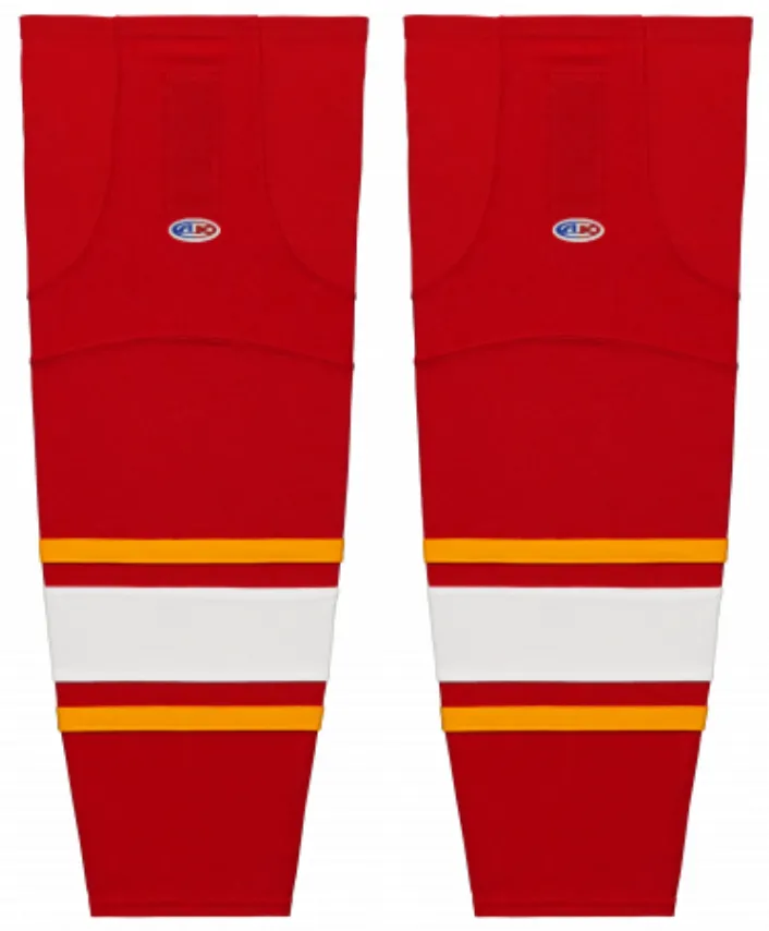 Athletic Knit (AK) HS2100-885 Atlanta Flames Red Mesh Ice Hockey Socks