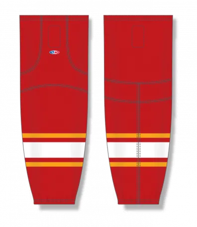 Athletic Knit (AK) HS2100-885 Atlanta Flames Red Mesh Ice Hockey Socks