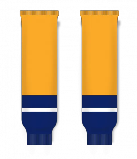 Athletic Knit (AK) HS630-873 2013 Nashville Predators Gold Knit Ice Hockey Socks