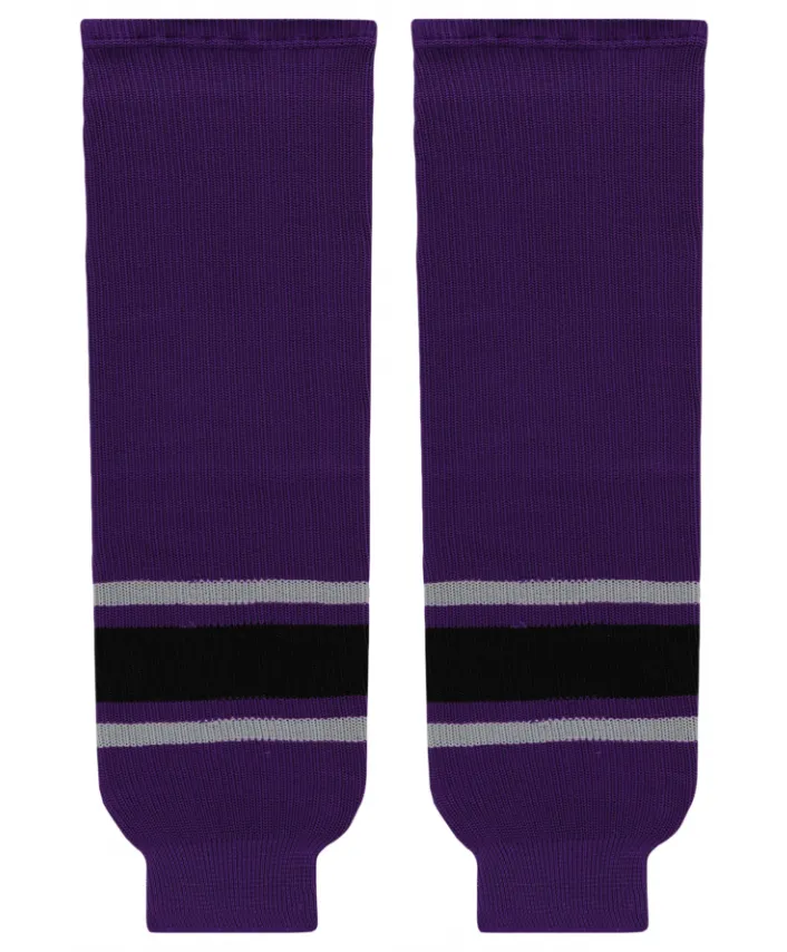 Athletic Knit (AK) HS630-953 Los Angeles Kings Third Purple Knit Ice Hockey Socks