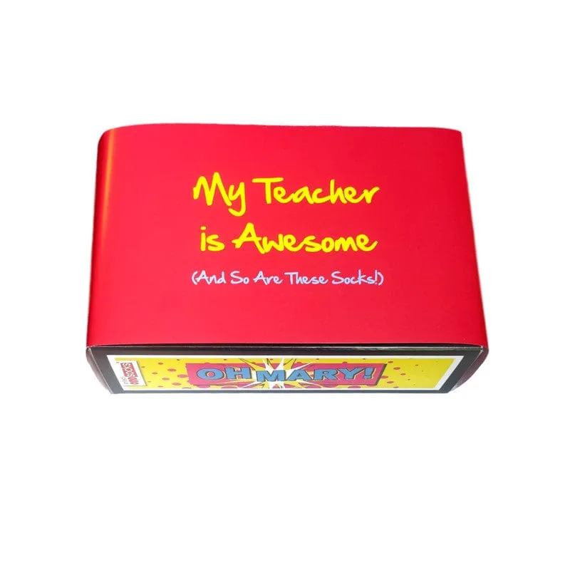 Awesome Teacher Oddsocks Gift Set - Ladies Novelty Socks