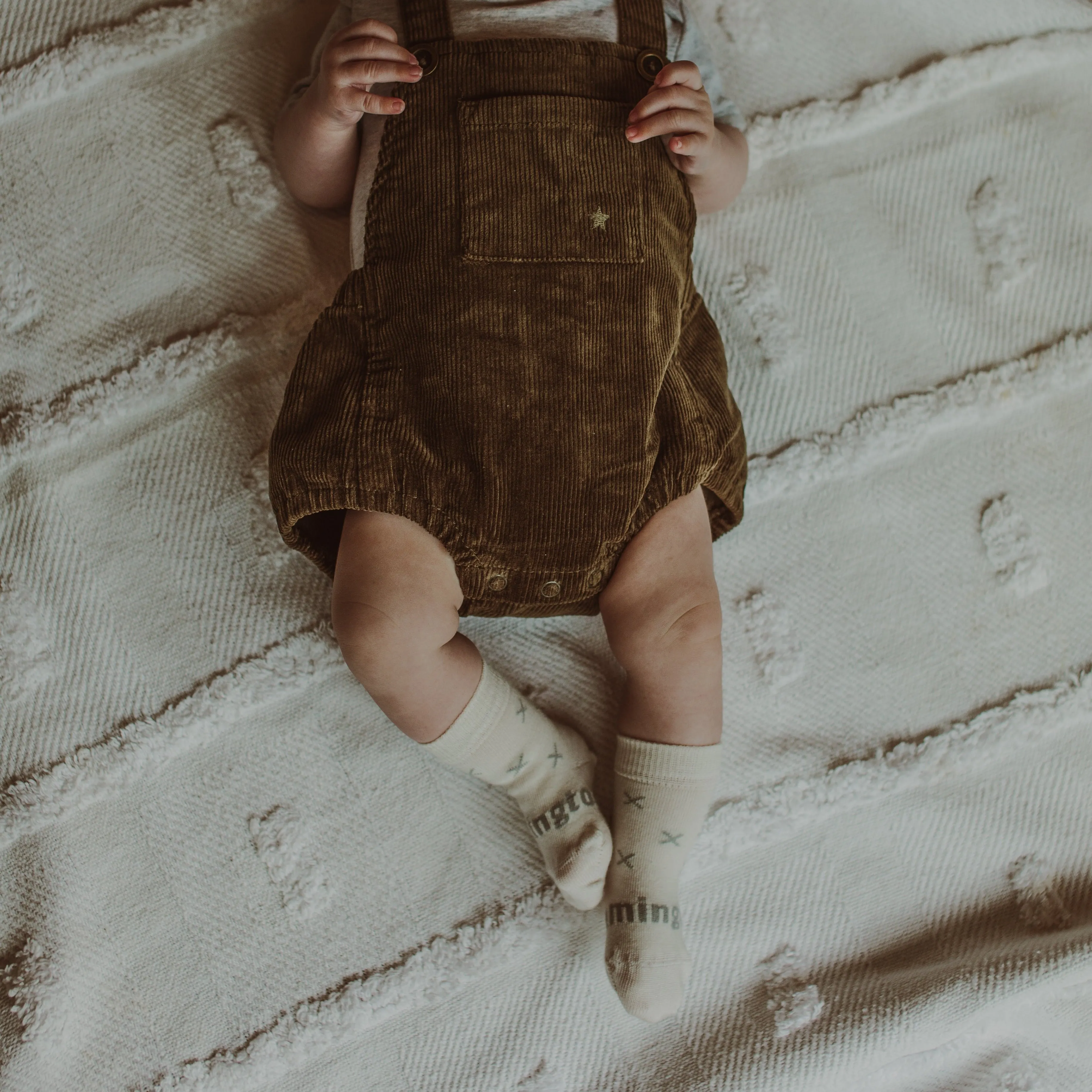 Baby Merino Wool Crew Socks - Fox