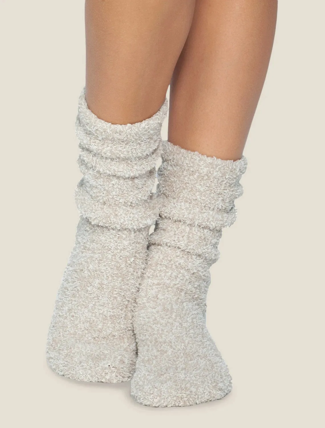 Barefoot Dreams - Cozychic Women's Heathered Socks in Stone - White