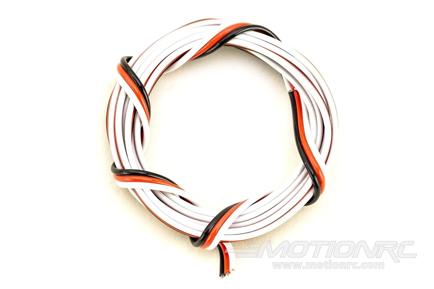 BenchCraft 22 Gauge Flat Servo Wire - White/Red/Black (1 Meter)