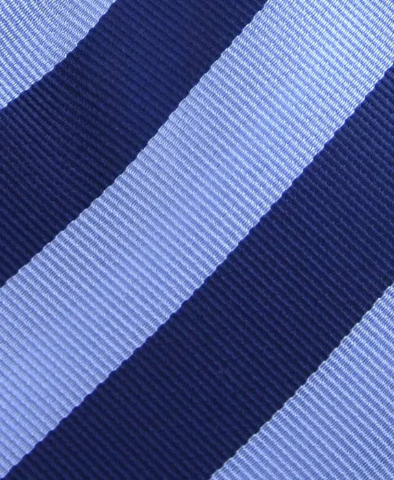 Blue Collegiate Striped 4" Wide Tie