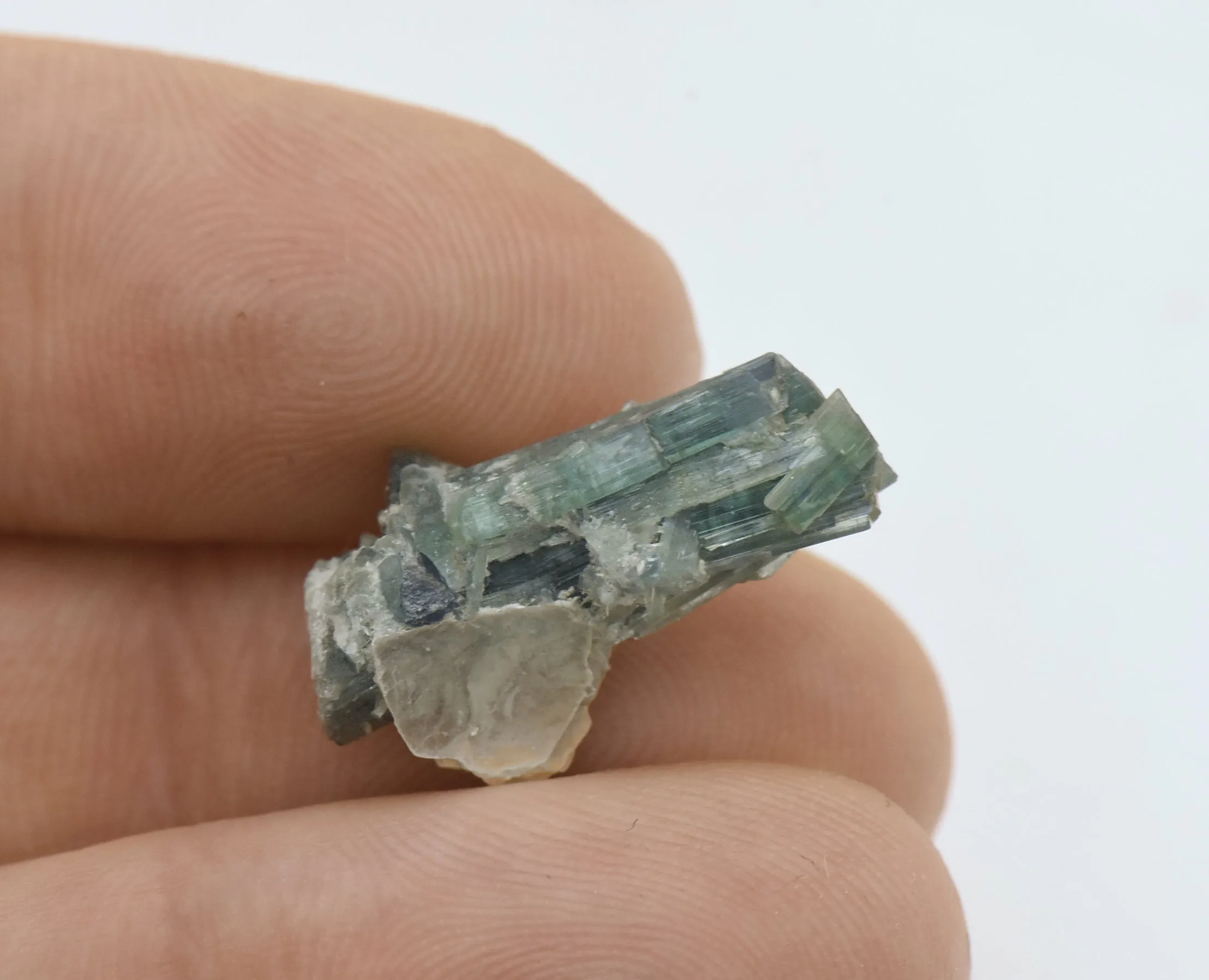Blue Tourmaline Cluster with Muscovite - Afghanistan