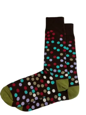 Brown Men's Dress Socks by Paul Malone