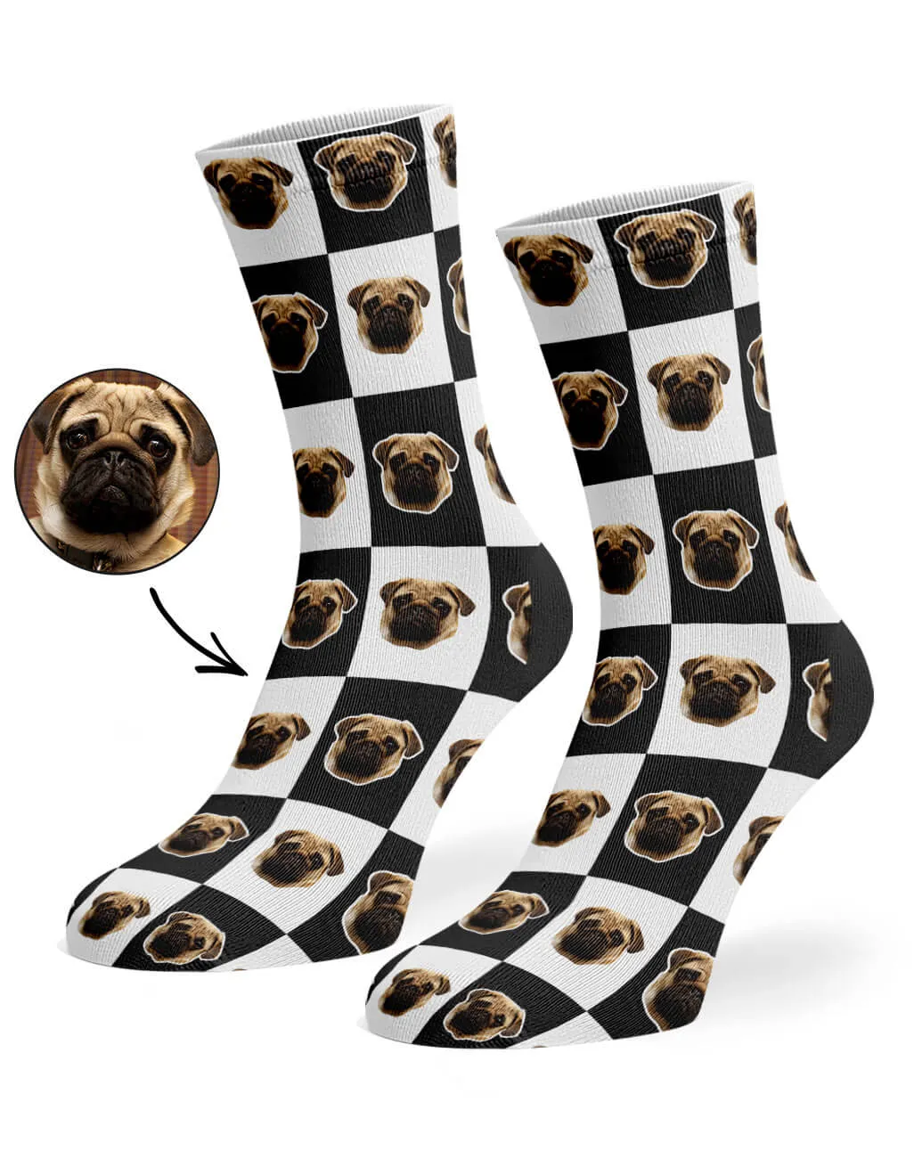 Chequered Dog Socks