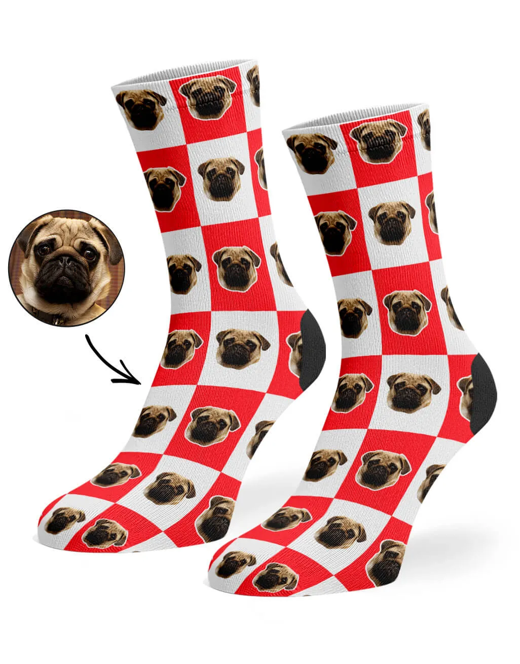 Chequered Dog Socks