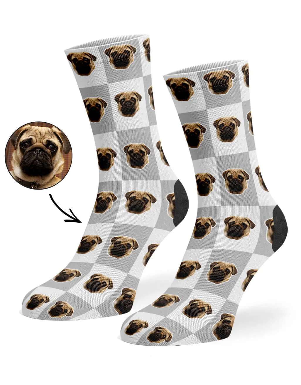 Chequered Dog Socks