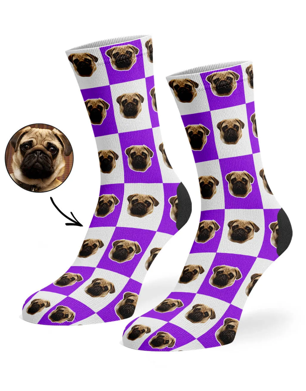 Chequered Dog Socks