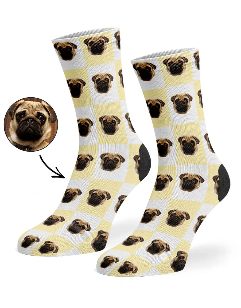 Chequered Dog Socks