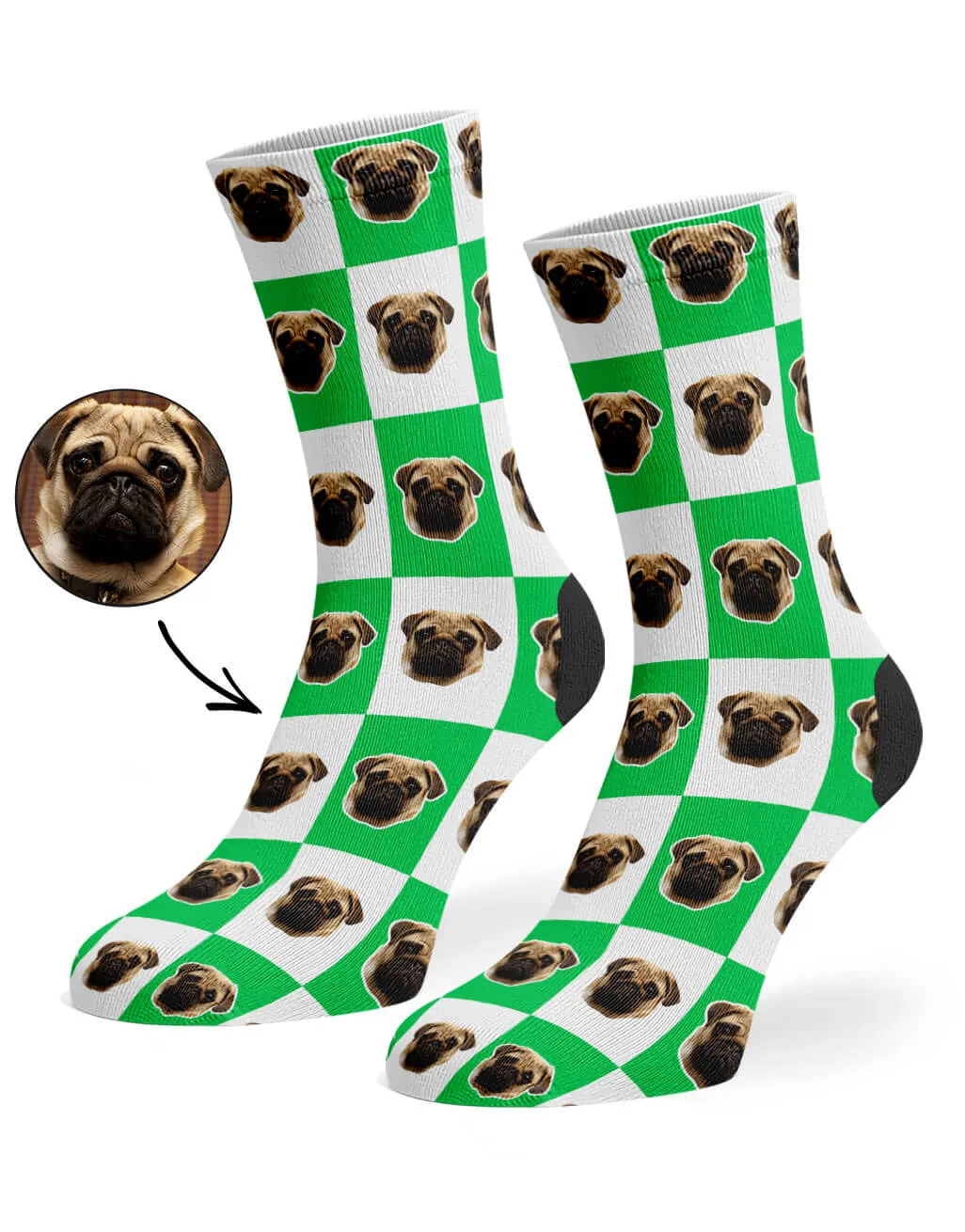 Chequered Dog Socks