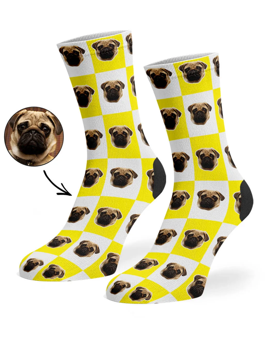 Chequered Dog Socks