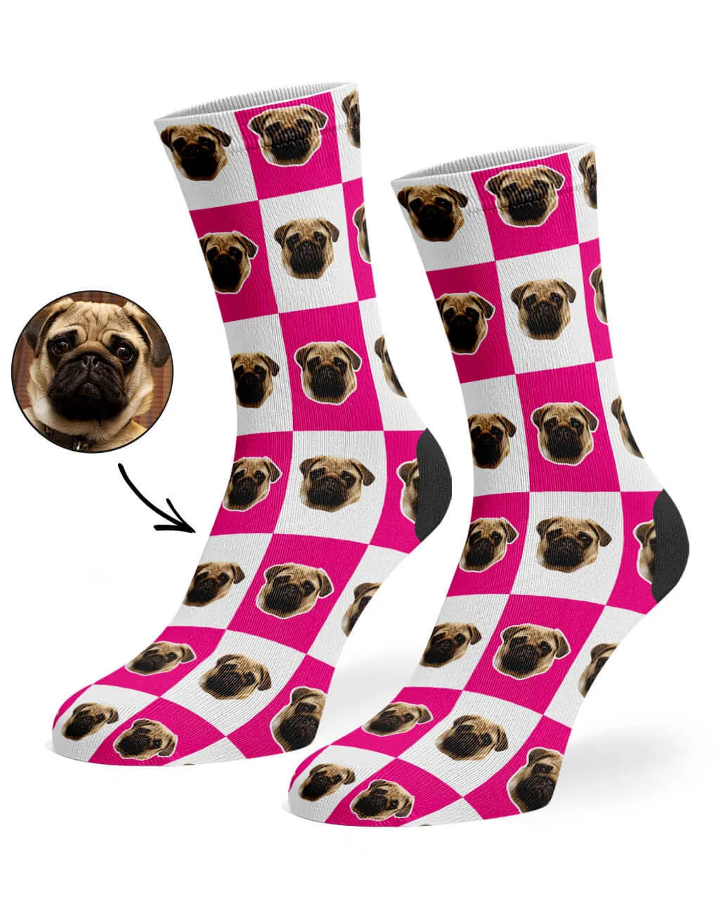 Chequered Dog Socks
