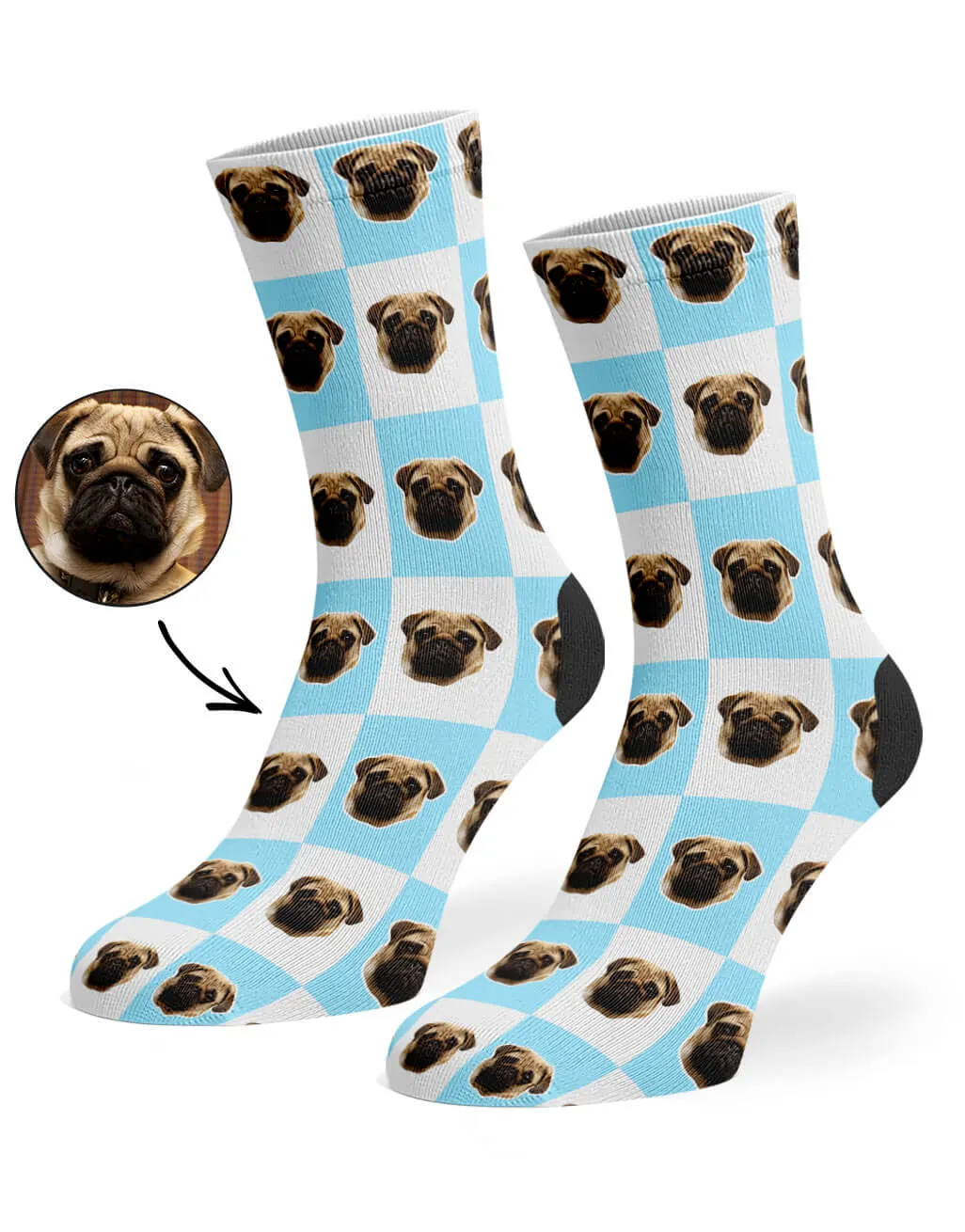 Chequered Dog Socks