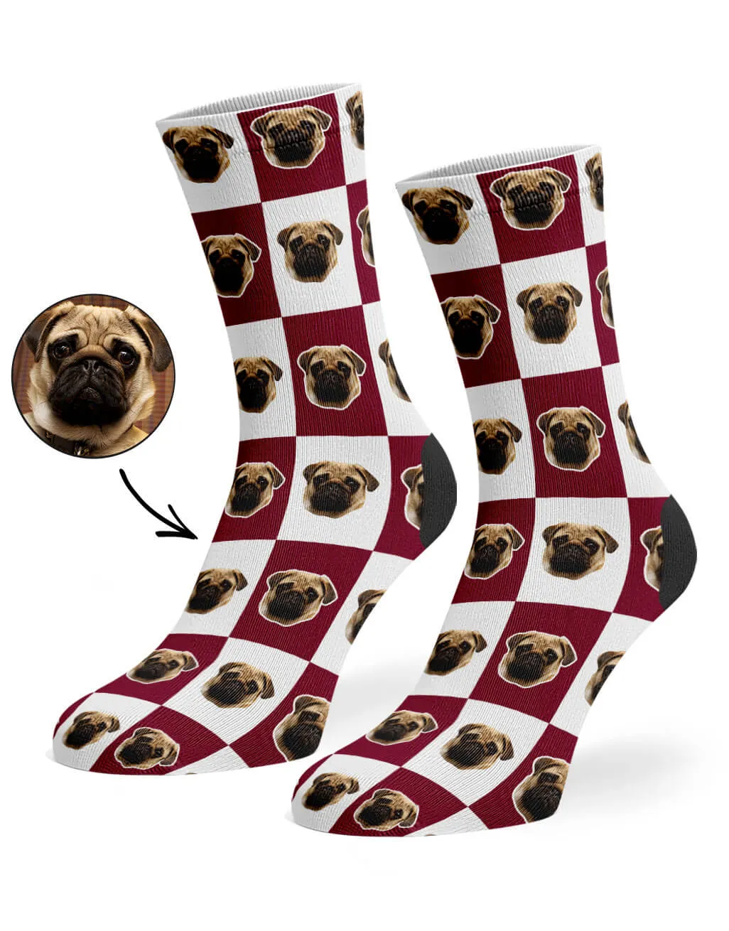 Chequered Dog Socks