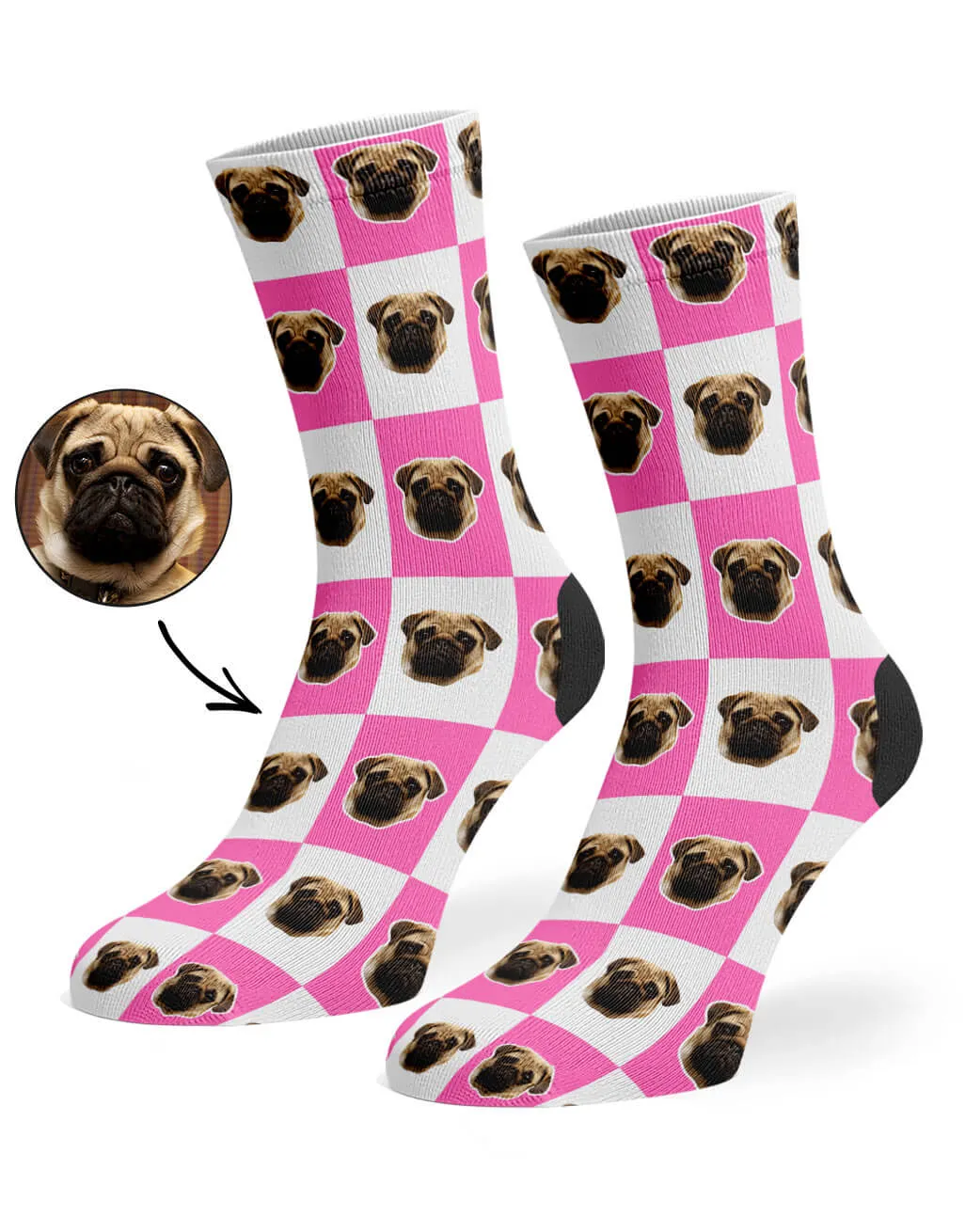 Chequered Dog Socks