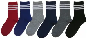 children's ankle socks - solid w/ white stripes - sizes 6-8 Case of 360
