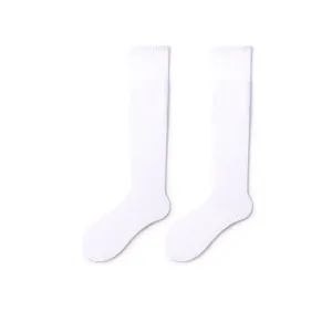 Classic Everyday 36cm All-season Women White Knee High Socks