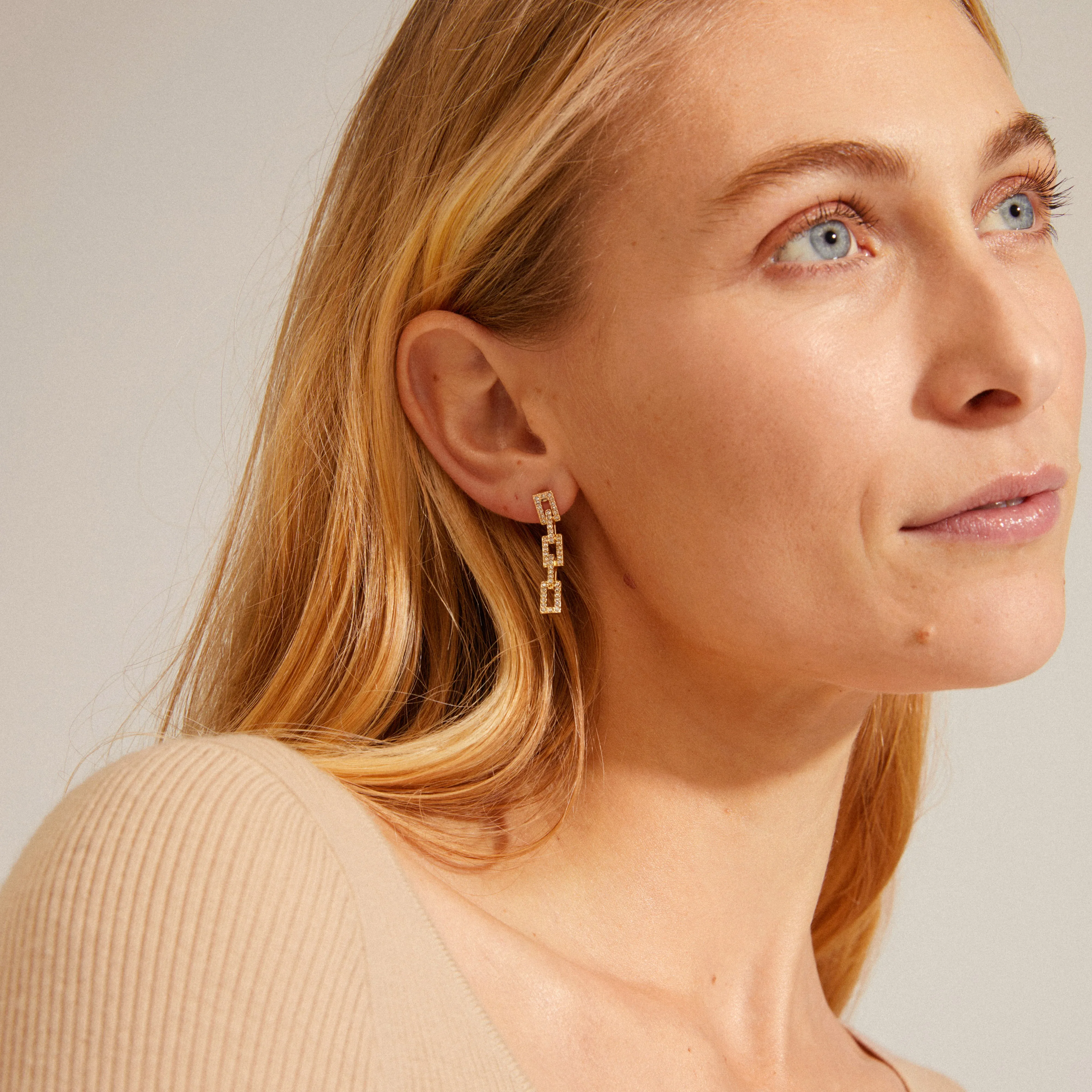 COBY crystal earrings gold-plated