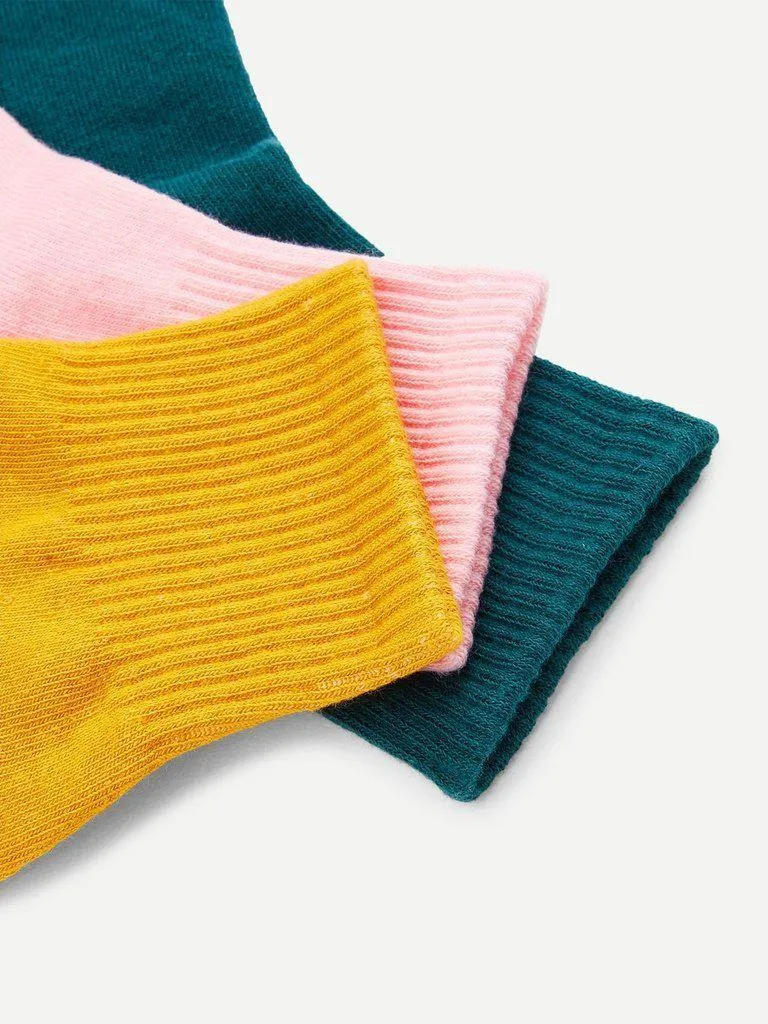 Cotton Ankle Socks 3Pairs