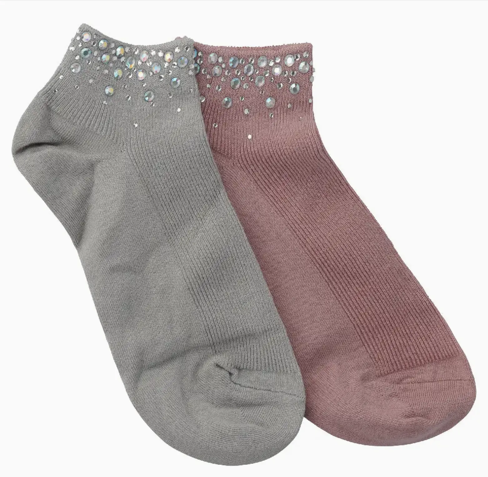 Crystal Top Ankle Socks - Pink*