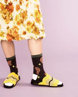 Daffodil Crew Socks - Black