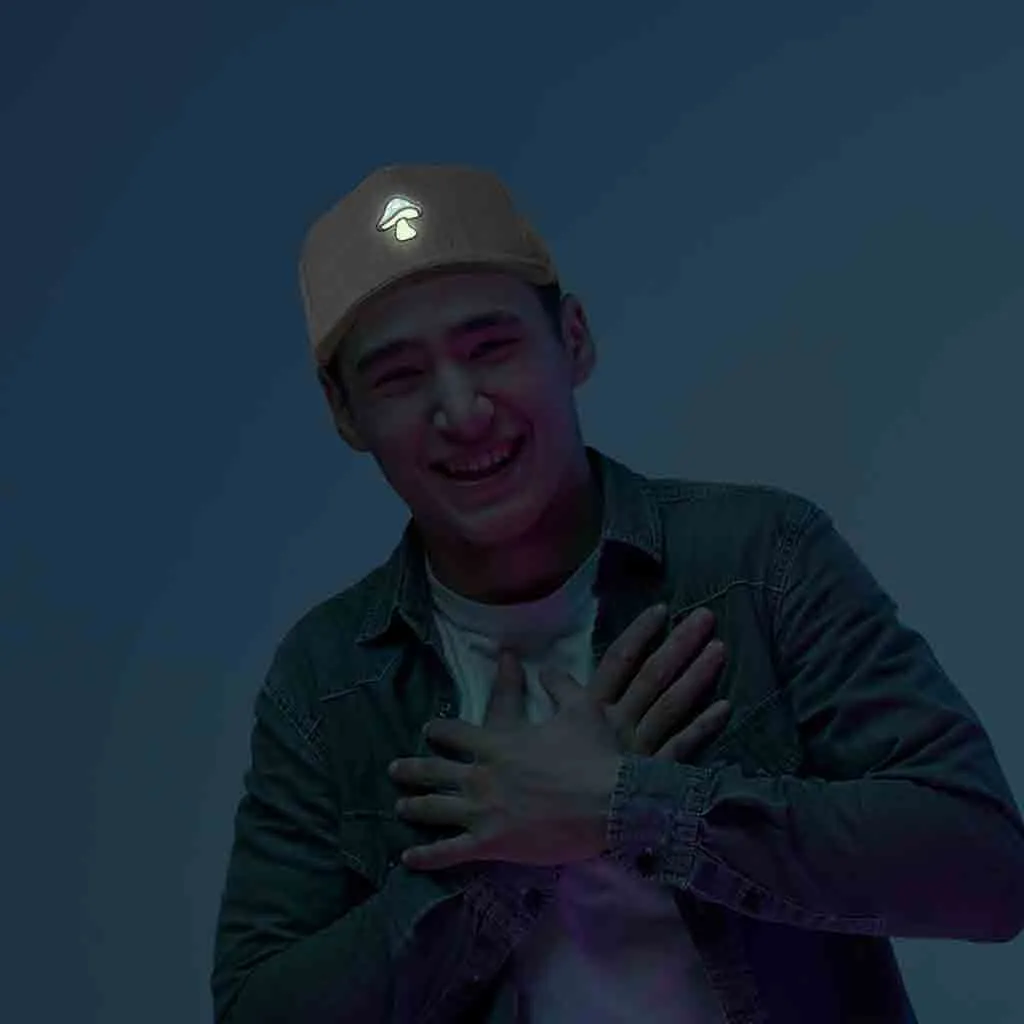Dalix Mushroom Snapback Hat (Glow in the Dark)