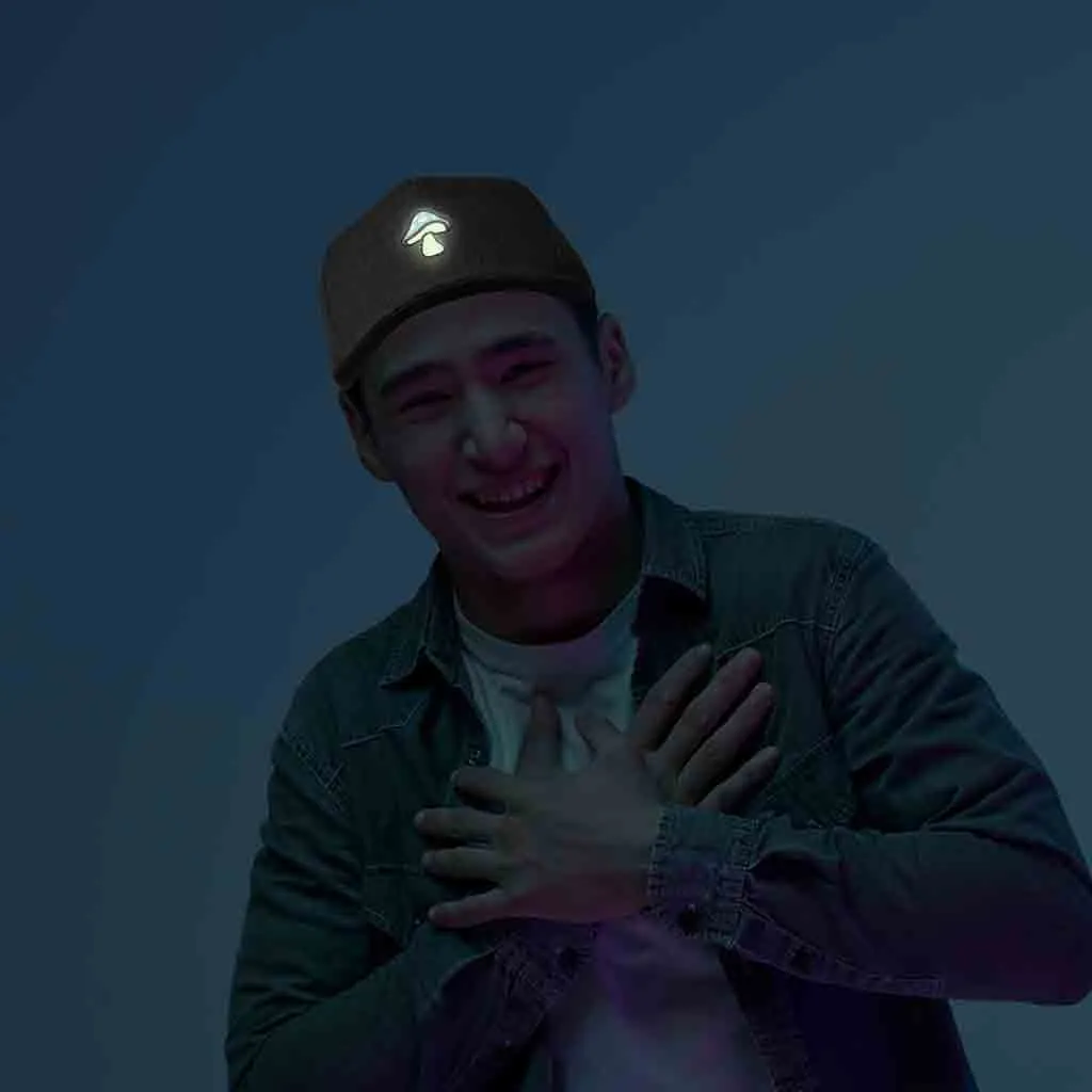 Dalix Mushroom Snapback Hat (Glow in the Dark)