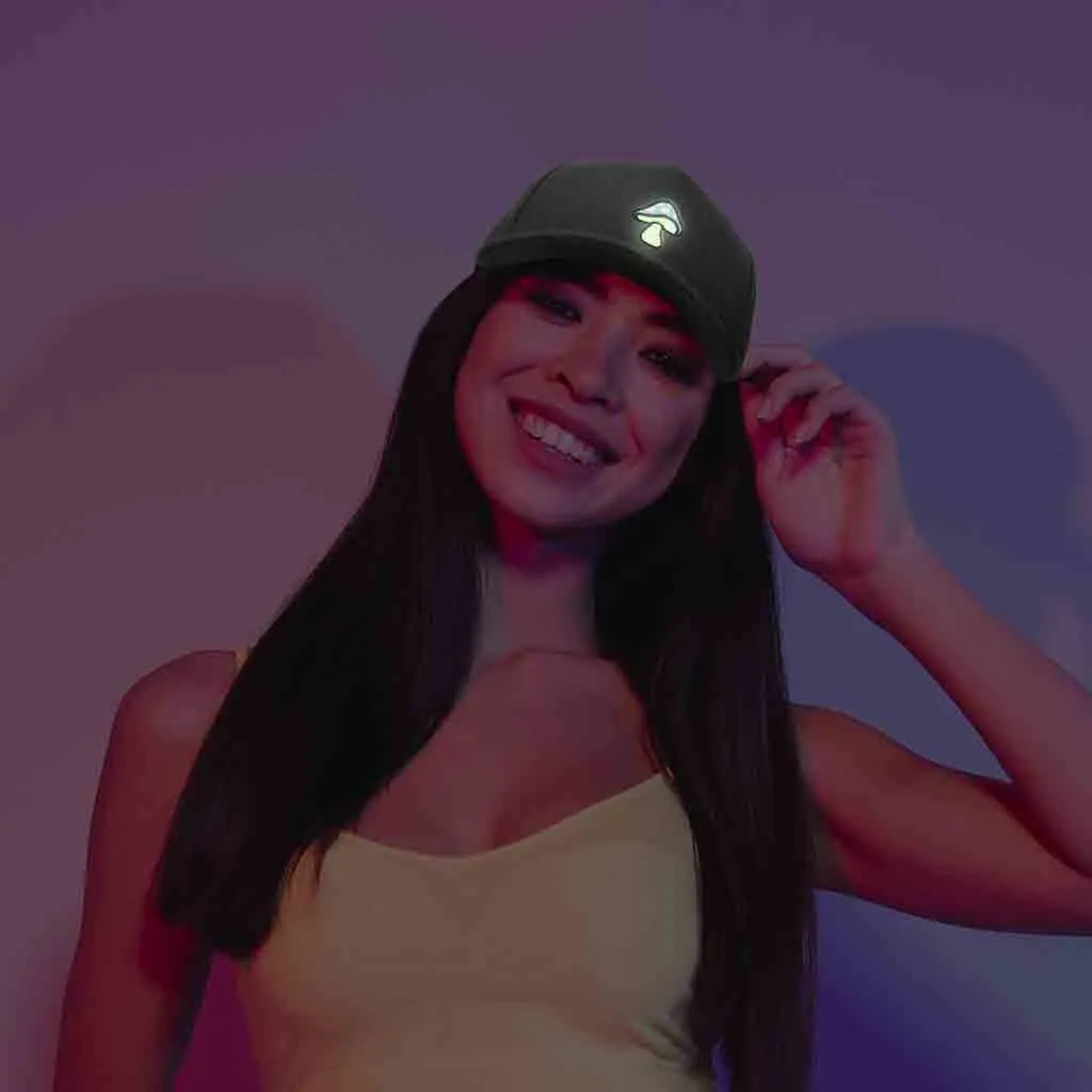 Dalix Mushroom Snapback Hat (Glow in the Dark)