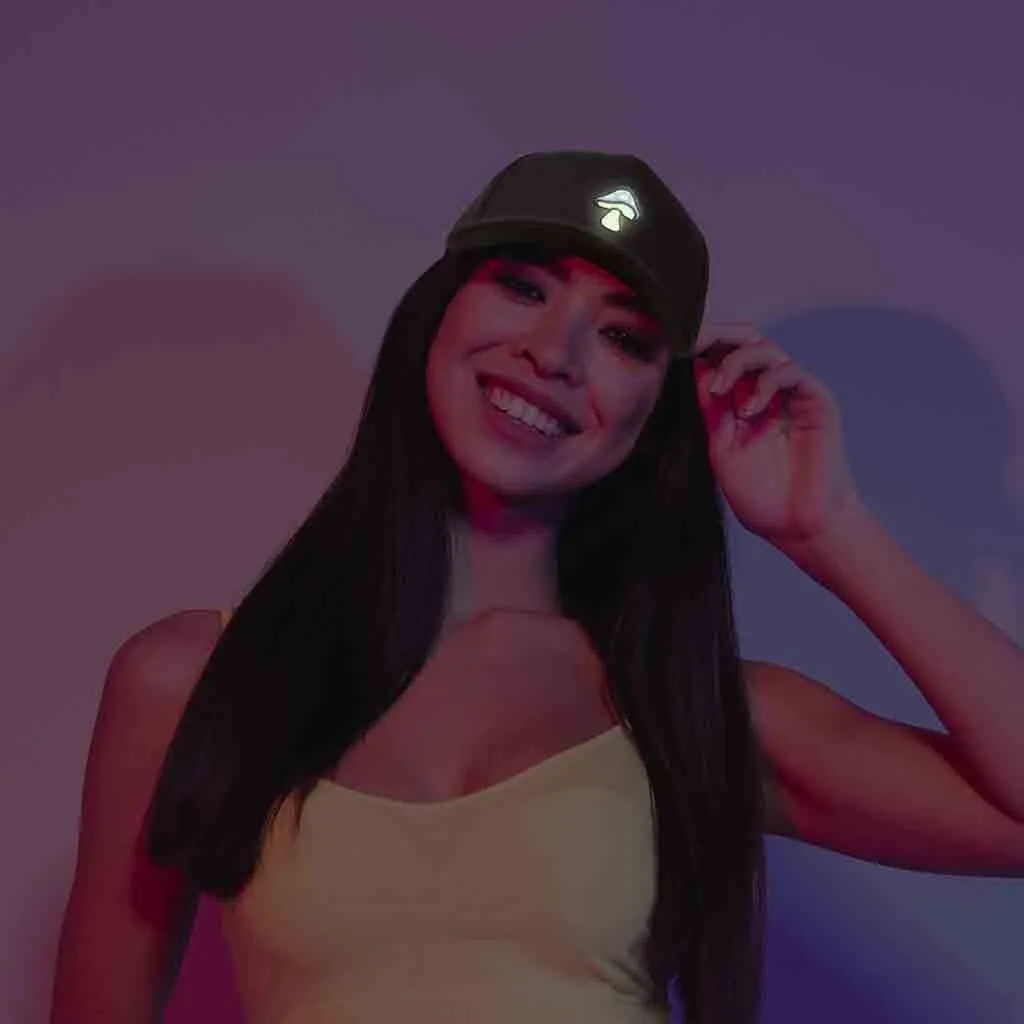 Dalix Mushroom Snapback Hat (Glow in the Dark)