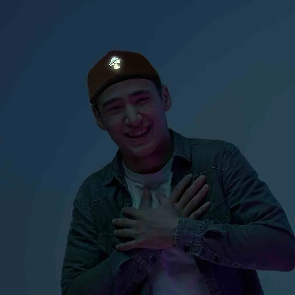 Dalix Mushroom Snapback Hat (Glow in the Dark)