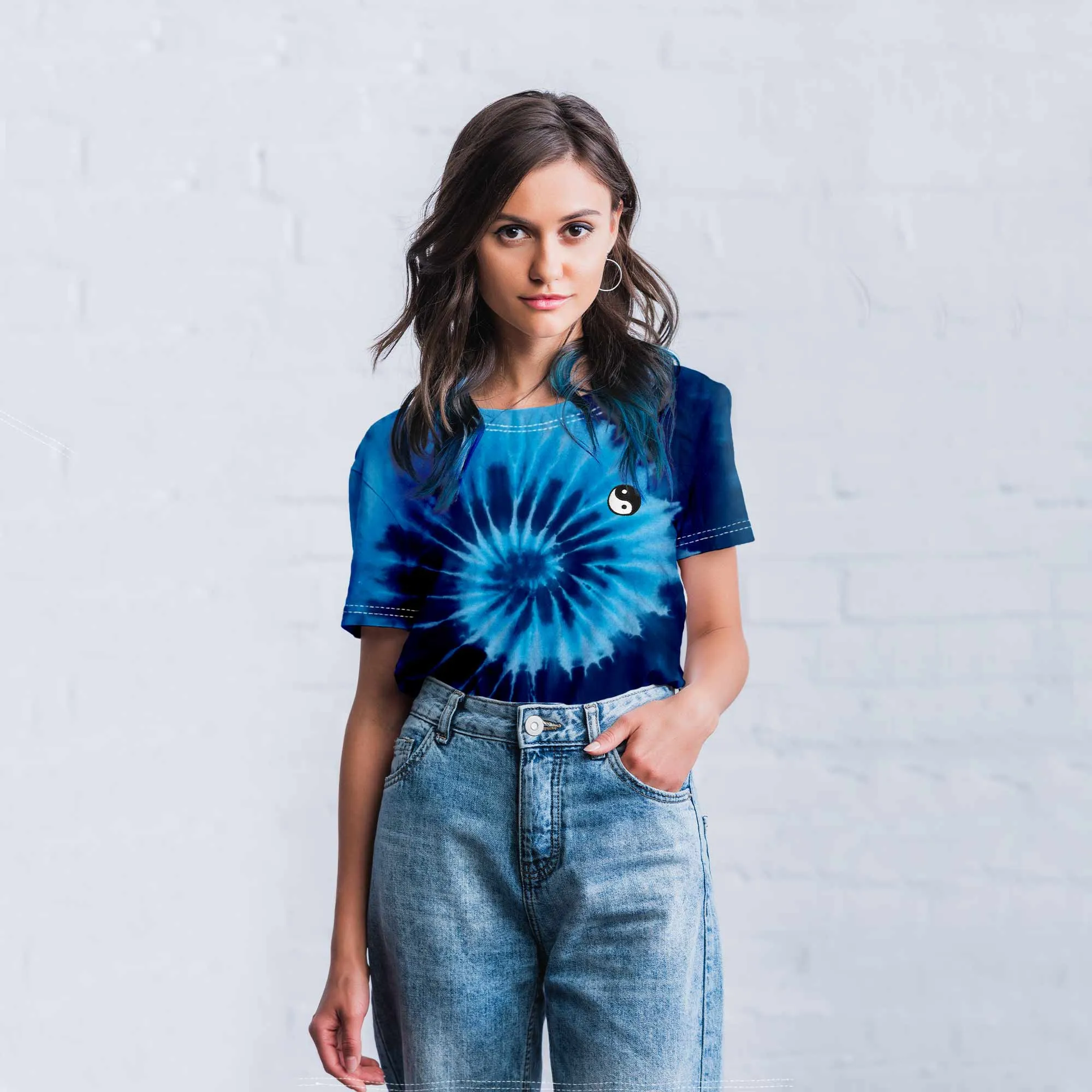 Dalix Tie Dye Yin Yang Tee