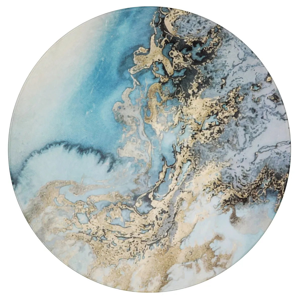 Deniz Marble Ocean Wave Area Rug