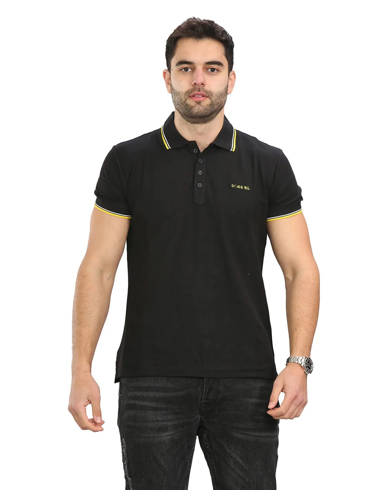 Diesel Mens Short Sleeve Polos | T-Randy Broken