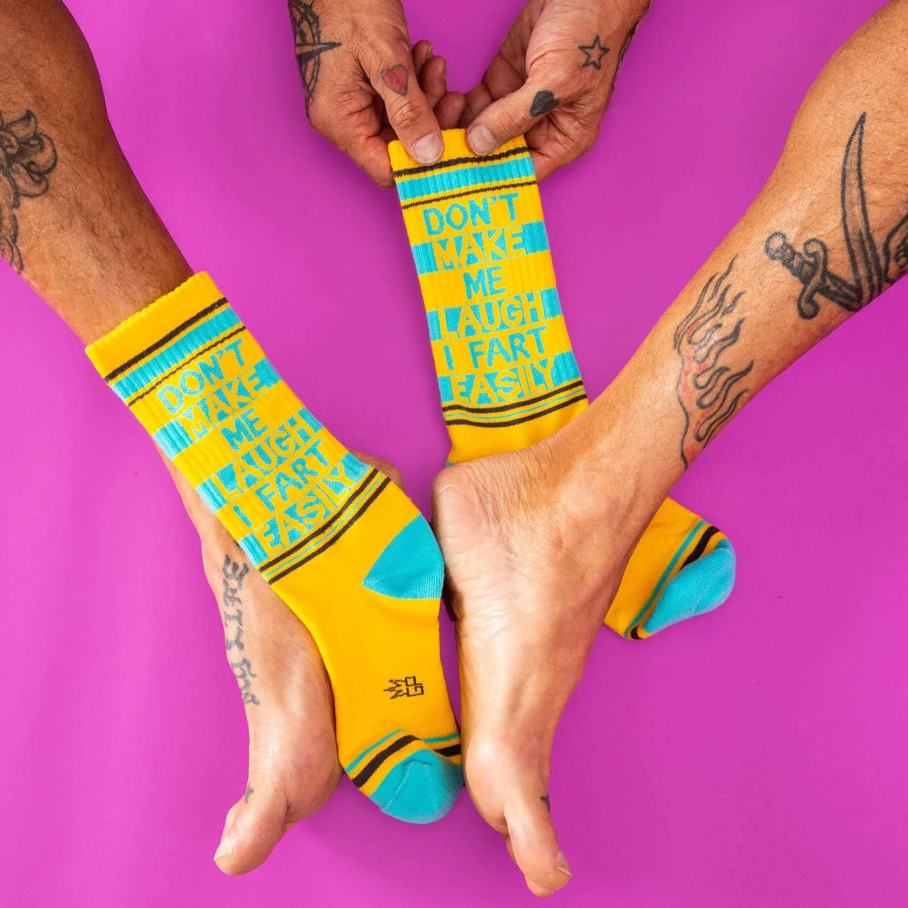 Don't Make Me Laugh, I Fart Easy Ribbed Gym Sock