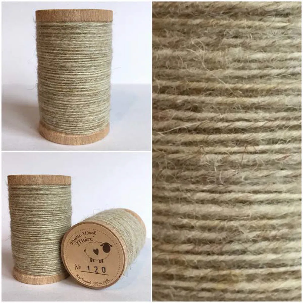 ECRU Hand Dyed Yard Wool Fabric for Wool Applique and Rug Hooking