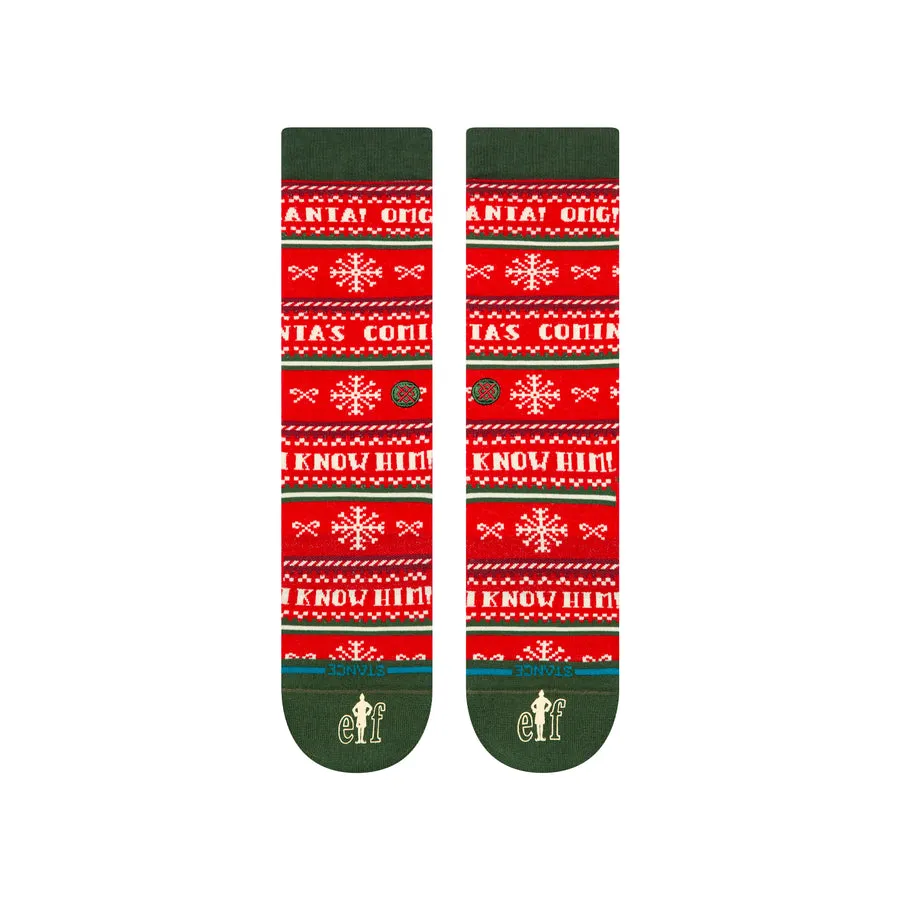 Elf I Know Him Crew Socks
