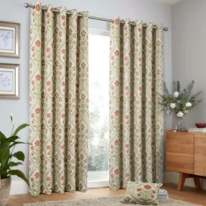 Estelle Pair of Eyelet Curtains by Curtina in Natural