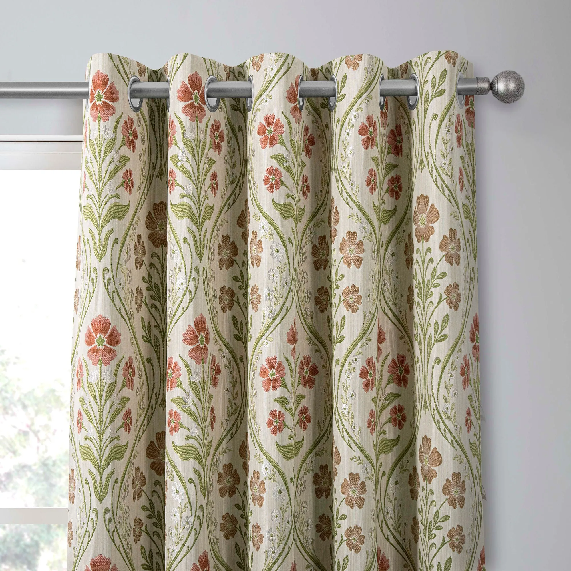 Estelle Pair of Eyelet Curtains by Curtina in Natural