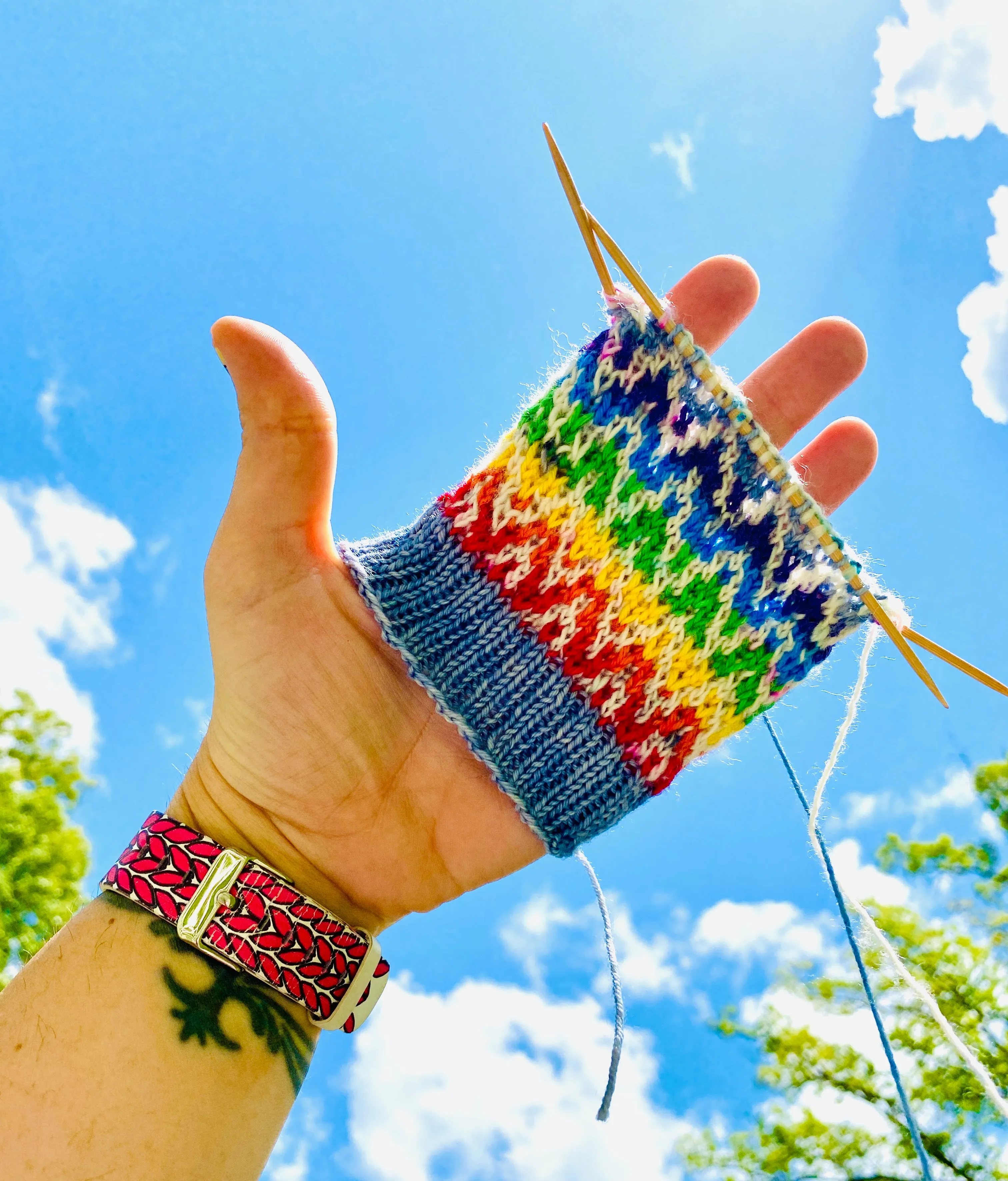 Find Your Way Back into Society Socks Knitting PATTERN mosaic colorwork