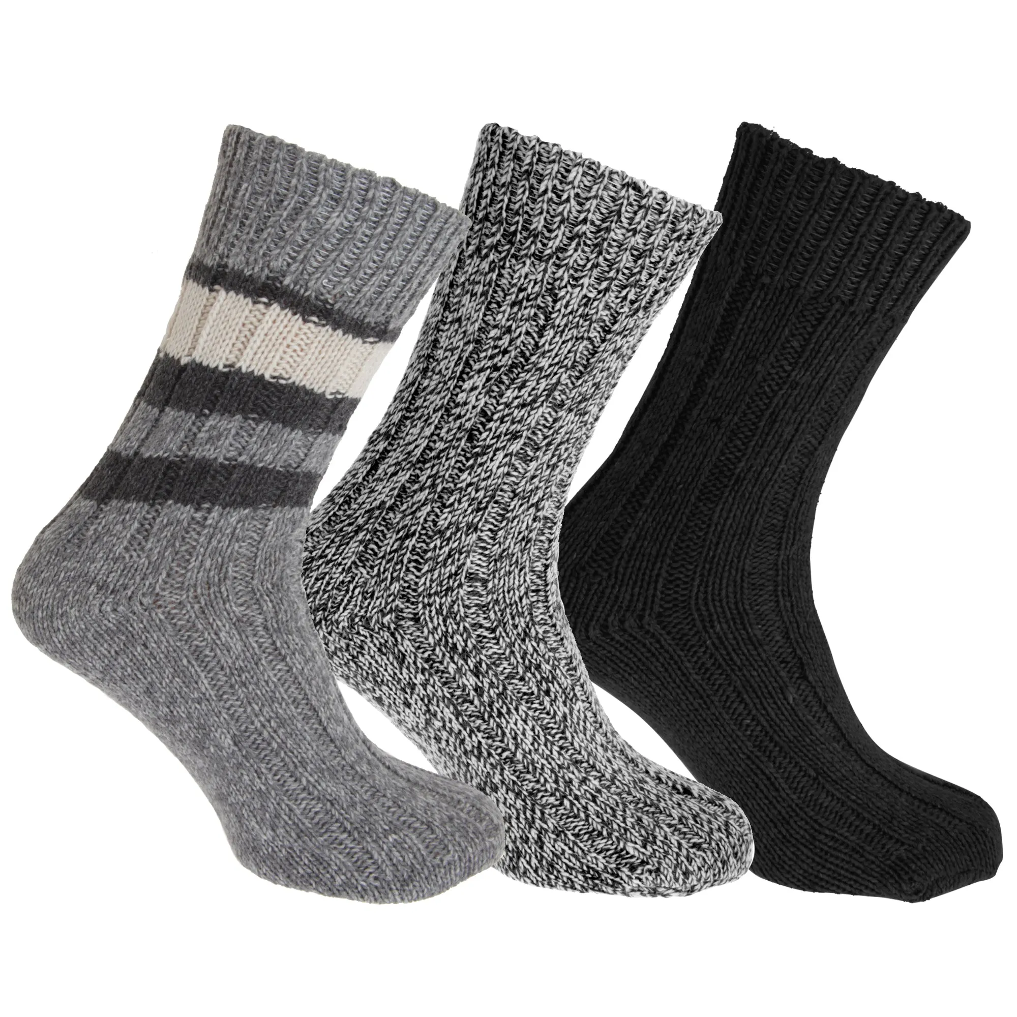 Floso Unisex Adults Wool Rich Socks (3 Pairs)