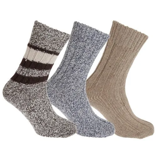 Floso Unisex Adults Wool Rich Socks (3 Pairs)